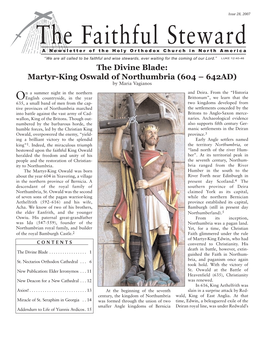 The Faithful Steward a Newsletter of the Holy Orthodox Church in North America