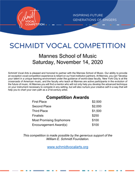 Schmidt Vocal Competition
