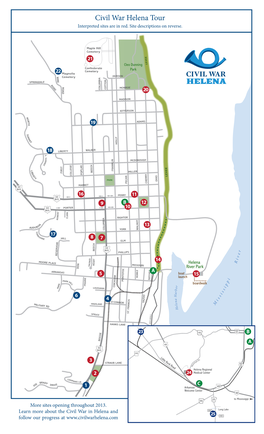 Civil War Helena Tour Interpreted Sites Are in Red