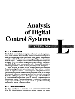 Analysis of Digital Control Systems