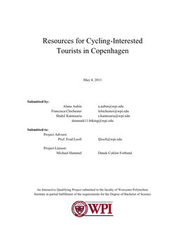 Resources for Cycling-Interested Tourists in Copenhagen