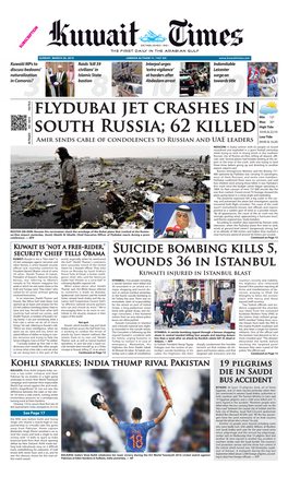 Flydubai Jet Crashes in South Russia