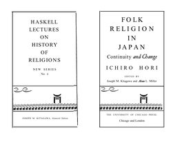 00006 Hori Folk Religion in Japan.Pdf