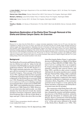 Nearshore Restoration of the Elwha River Through Removal of the Elwha and Glines Canyon Dams: an Overview