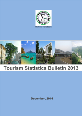 Tourism Statistics Bulletin 2013