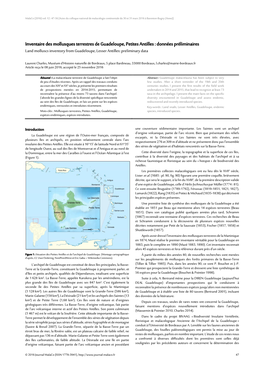 Inventaire Des Mollusques Terrestres De Guadeloupe, Petites Antilles