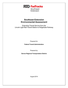 Southeast Extension Environmental Assessment