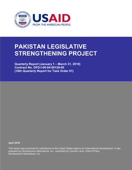 Pakistan Legislative Strengthening Project