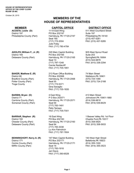 Members of the House of Representatives