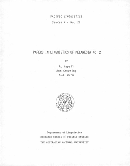 PAPERS in LINGUISTICS of MELANESIA No. 2