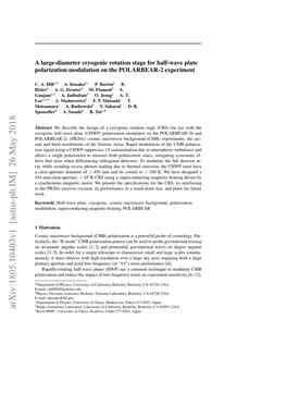 A Large-Diameter Cryogenic Rotation Stage for Half-Wave Plate Polarization Modulation on the POLARBEAR-2 Experiment