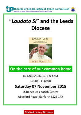 “Laudato Si” and the Leeds Diocese