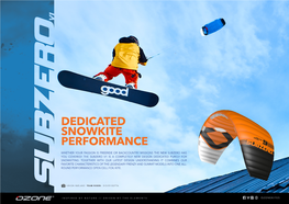 Subzero V1 Is a Completely New Design Dedicated Purely for Snowkiting