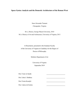 Space Syntax Analysis and the Domestic Architecture of the Roman West