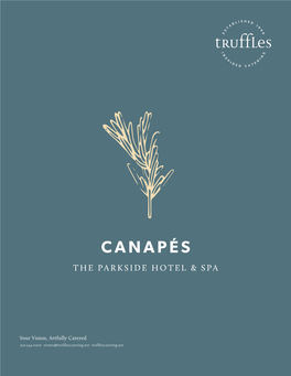 Canapés the Parkside Hotel & Spa