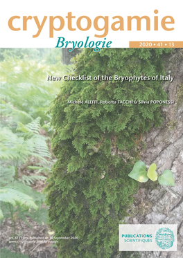 New Checklist of the Bryophytes of Italy