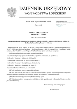 Uchwała Nr XXVII/362/16 Z Dnia 29 Września 2016 R