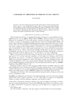 1. Definitions, Statement, Discussion There Is SigniCant Interest in Mapping Tori of Polynomial-Growth Automorphisms of Nite- Rank Free Groups (See E.G