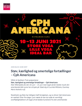 ​Støv, Kærlighed Og Smertelige Fortællinger – Cph Americana