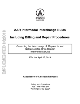 AAR Intermodal Interchange Rules