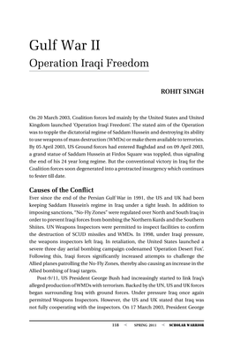 Gulf War II Operation Iraqi Freedom, by Rohit Singh