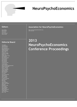 Neuropsychoeconomics Conference Program