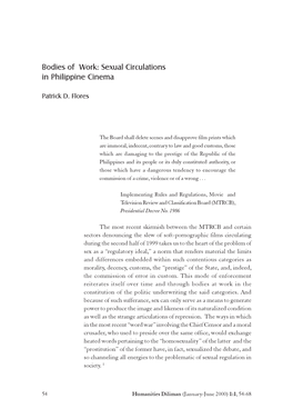 Sexual Circulations in Philippine Cinema