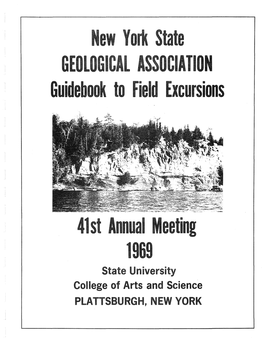 E 0 State GE L GICAL SS CI 11 Guidebook to Field Excursions 41St