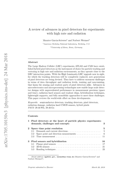 Arxiv:1705.10150V3 [Physics.Ins-Det] 24 Mar 2018 3.2 3D-Si Sensors