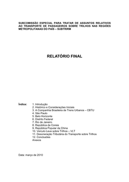 Relatório Final