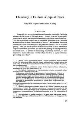 Clemency in California Capital Cases