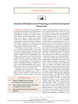 Zoonotic Chlamydia Caviae Presenting As Community-Acquired Pneumonia