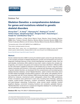 A Comprehensive Database for Genes and Mutations