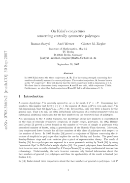 On Kalai's Conjectures Concerning Centrally Symmetric Polytopes