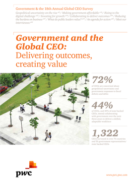 Government & the 18Th Annual Global CEO Survey