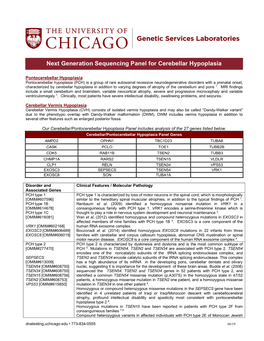 Cerebellar Hypoplasia Information Sheet 06-7-19