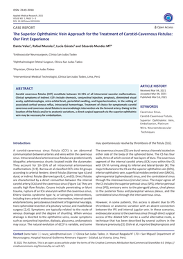 The Superior Ophthalmic Vein Approach for the Treatment Of