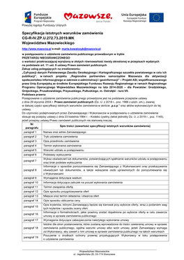 Specyfikacja Istotnych Warunków Zamówienia CG-R-IV.ZP.U.272.73