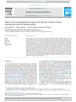 Study on Inter-Taxon Population Structure and Diversity Variation Of