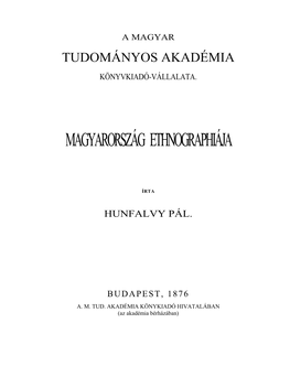 Magyarország Ethnographiája