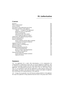 10. Authorisation