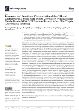 Taxonomic and Functional Characteristics of the Gill And