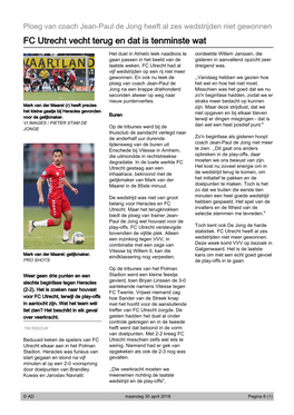 FC Utrecht Vecht Terug En Dat Is Tenminste Wat