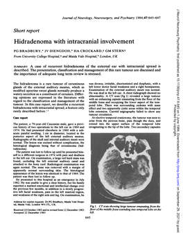 Hidradenoma with Intracranial Involvement