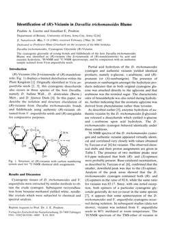 Vicianin in Davallia Trichomanoides Blume