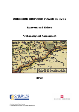 Runcorn and Halton Archaeological Assessment