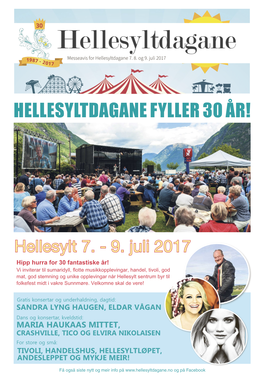 Hellesyltdagane Fyller 3030 År!År!