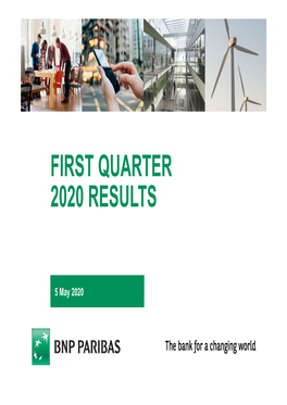 First Quarter 2020 Results