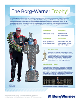 The Borg-Warner Trophy®