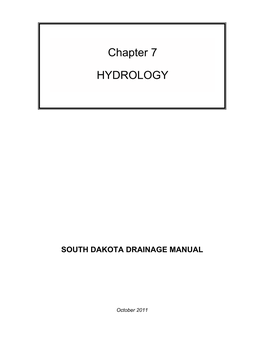 Chapter 7 HYDROLOGY